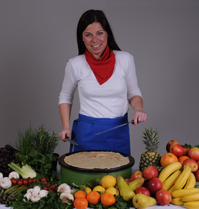 Professionelle Crêpes mit frischen Zutaten